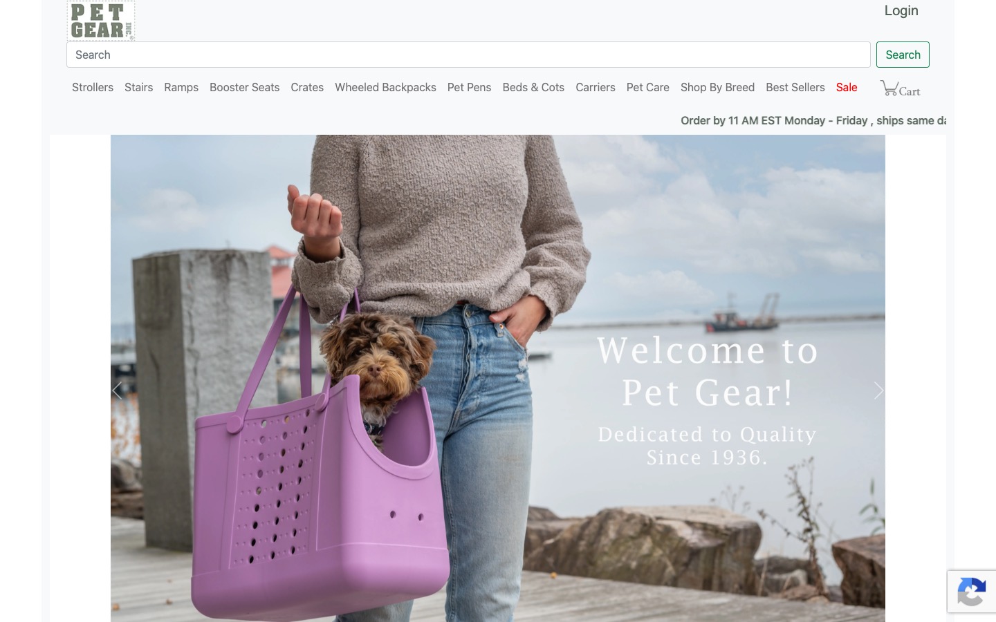 The current homepage